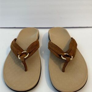 Vionic Women's Tide Aloe Suede Thong‎ Sandal O-Ring Arch Support Flip Flop US 12